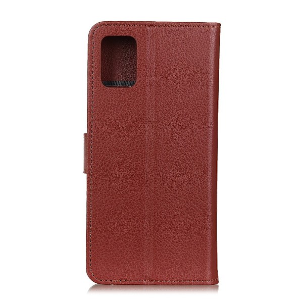 Samsung Galaxy A72 - Litchi Läder Fodral - Brun Brown Brun