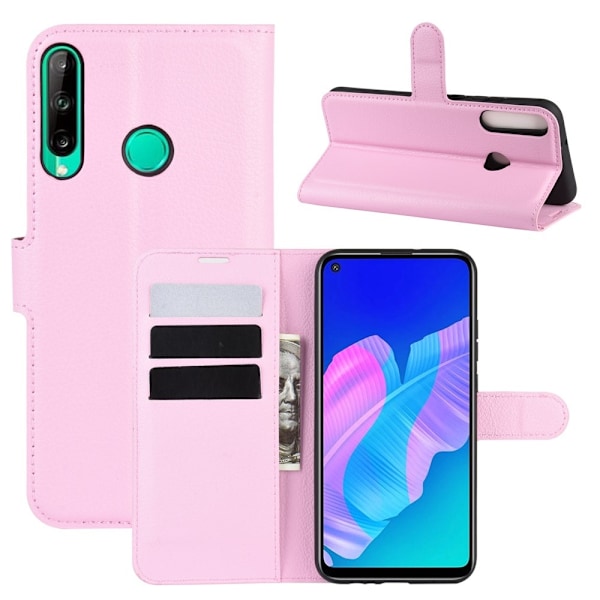 Huawei P40 Lite E - Litchi Plånboksfodral - Ljus Rosa LightPink Ljus Rosa