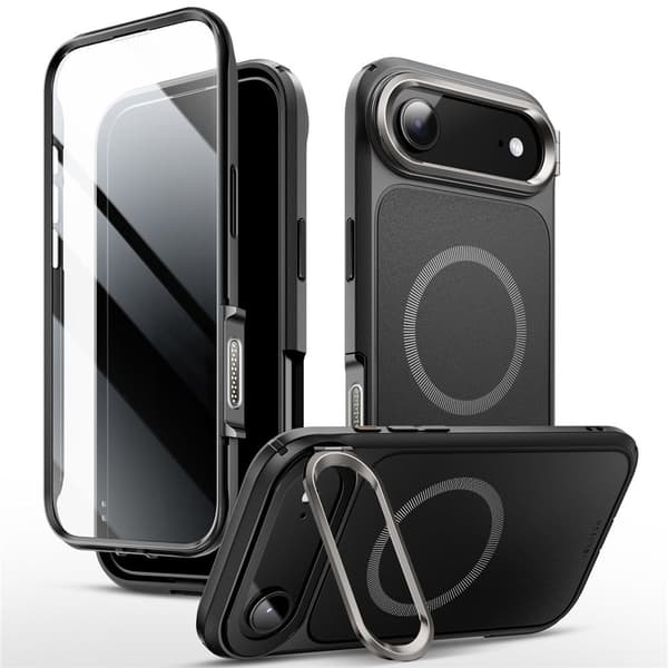 Supcase iPhone Air Skal MagSafe Iblsn Ares Flip Svart