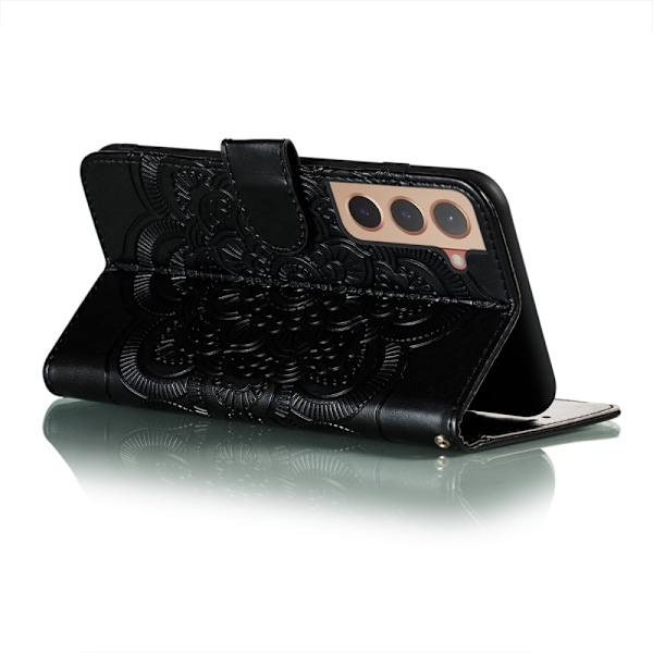 Samsung Galaxy S22 Plus Fodral Mandala Flower Svart
