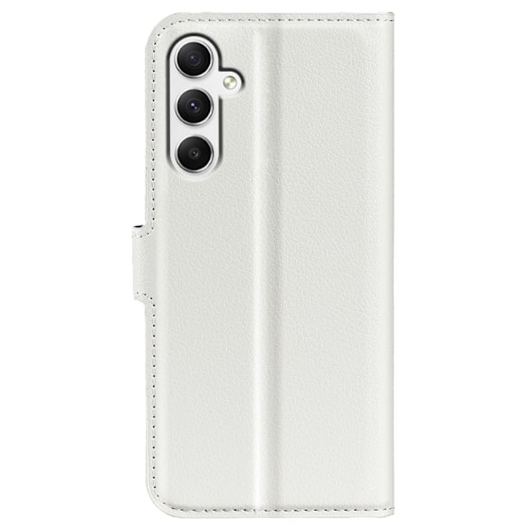 Samsung Galaxy A35 5G Fodral Läder Litchi Vit