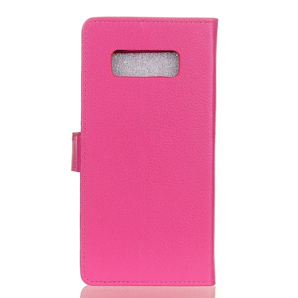 Samsung Galaxy S10e - Litchi Plånboksfodral - Rosa Pink Rosa