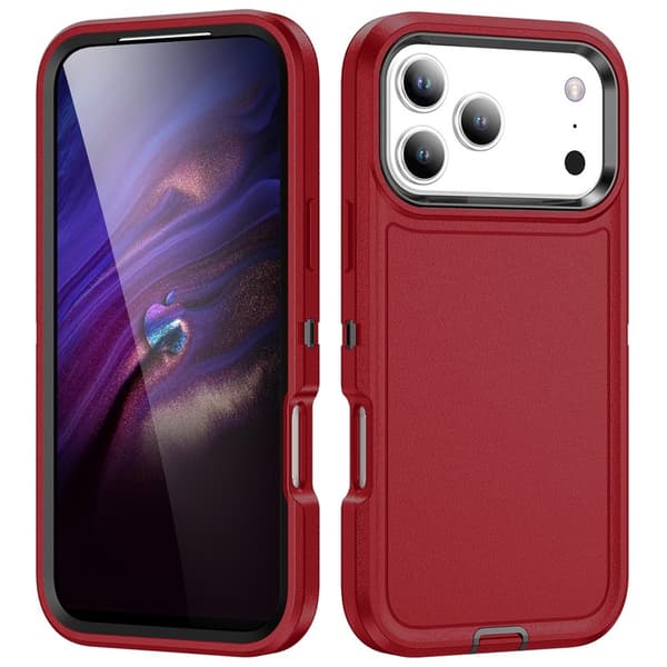 iPhone 17 Pro Skal Extreme Shockproof Hybrid Röd