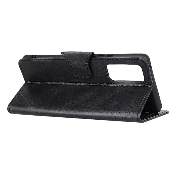 Samsung Galaxy A72 - Crazy Horse Läder Fodral - Svart Black Svart