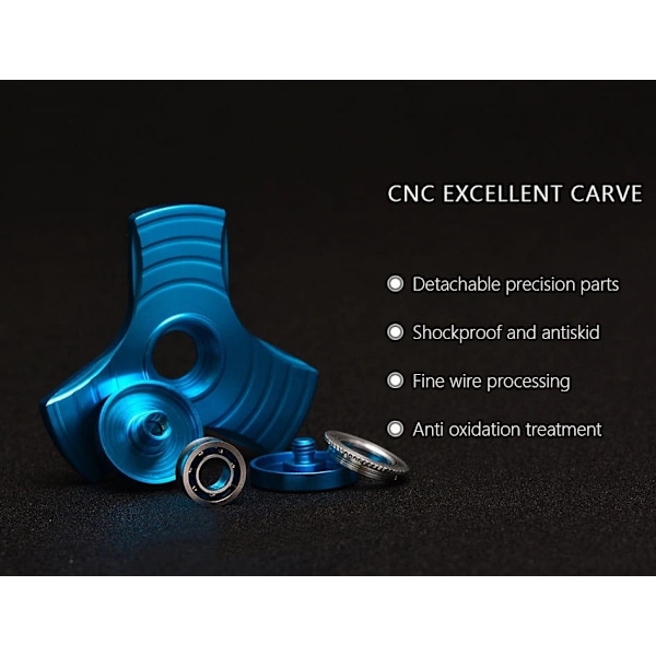 Fidget Spinner Trio Metall - Svart