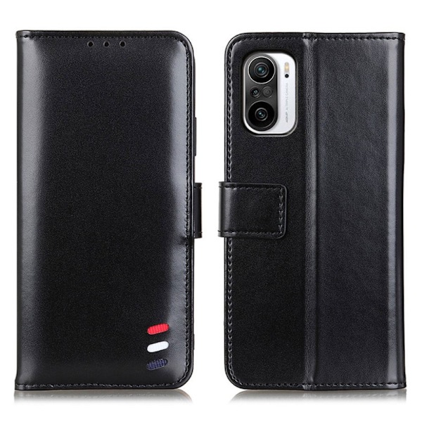 Xiaomi Mi 11i - Tri-Color Läder Fodral - Svart Svart