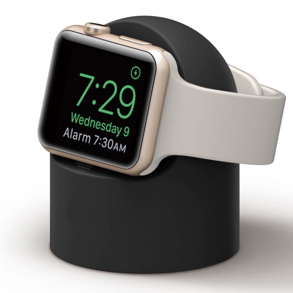 Apple Watch Silikon Stativ Svart Black Svart