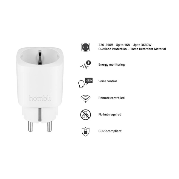 Hombli EU Smart Plug Vit