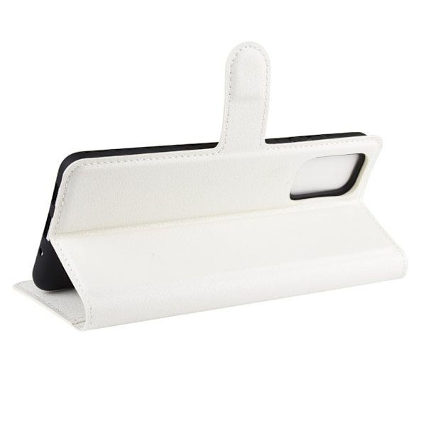 Samsung Galaxy S20 Plus - Litchi Plånboksfodral - Vit White Vit