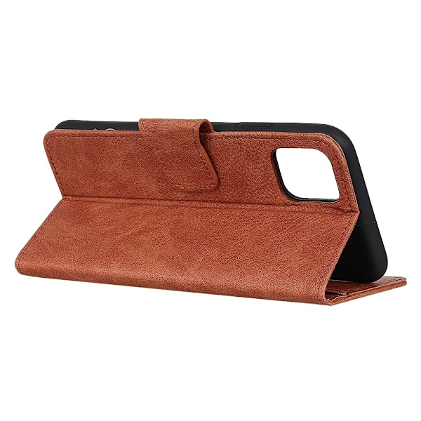 iPhone 12 Pro Max - Litchi Fodral - Brun Brown Brun