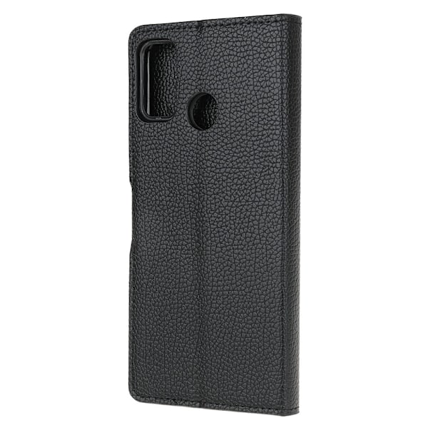 Motorola Moto G10/G20/G30 - Litchi Läder Fodral - Svart Black Svart