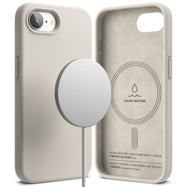 Ringke iPhone 17e / 16e Skal MagSafe Silikon Stone