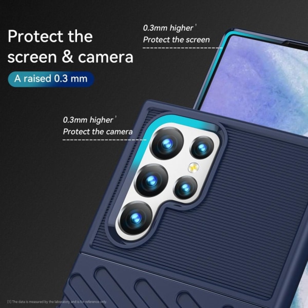 Samsung Galaxy S22 Ultra Skal Twill Textur Blå