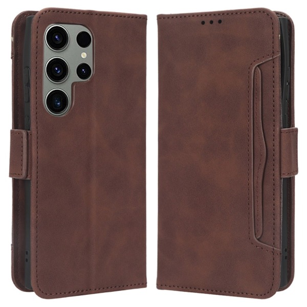Galaxy S23 Ultra Fodral Med Avtagbart Kortfodral Brun