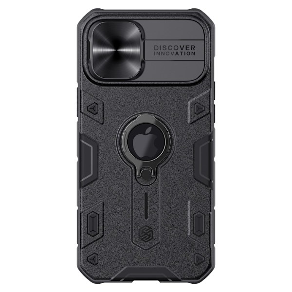 iPhone 12 Pro Max - NILLKIN CamShield Armor Hybrid Ring Skal - Svart Black Svart