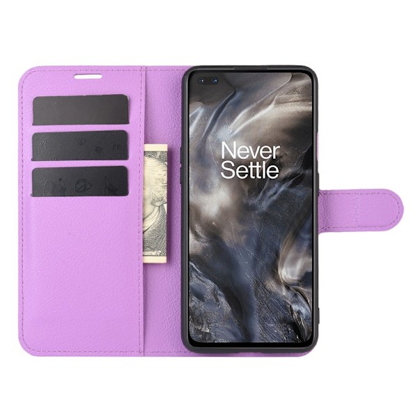 OnePlus Nord - Litchi Fodral - Lila Purple Lila