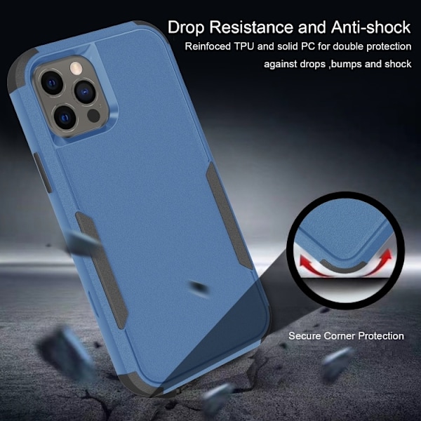 iPhone 14 Pro Max Skal Shockproof Hybrid Blå/Svart