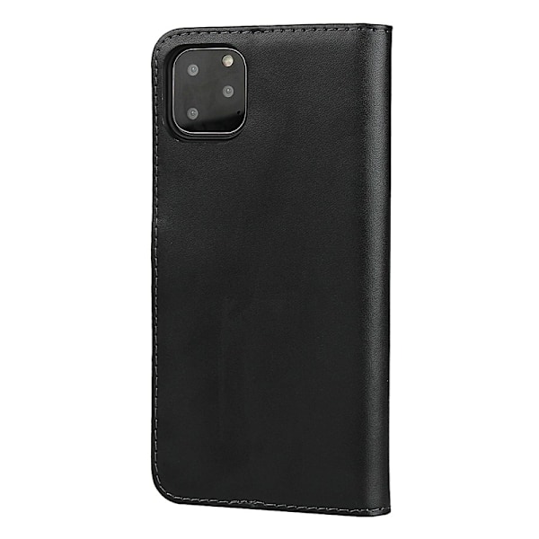 iPhone 11 - Plånboksfodral i äkta Läder - Svart Black Svart
