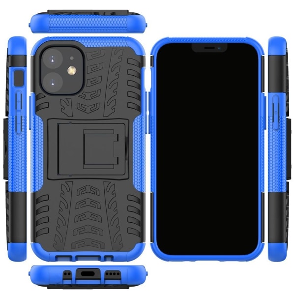 iPhone 12 Mini - Ultimata Stöttåliga Skalet med Stöd - Blå Blue Blå