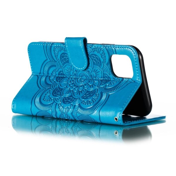 iPhone 11 - Sun Mandala Plånboksfodral - Blå Blue Blå