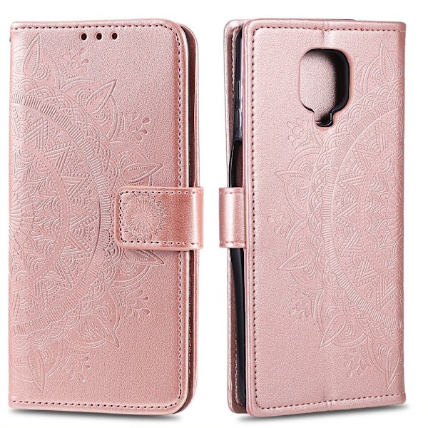 Xiaomi Redmi Note 9 Pro/Note 9S - Mandala Plånboksfodral - Roséguld Roséguld Roséguld