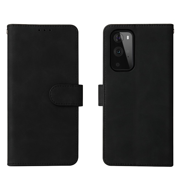 OnePlus 9 - Silkeslent Läder Fodral - Svart Black Svart