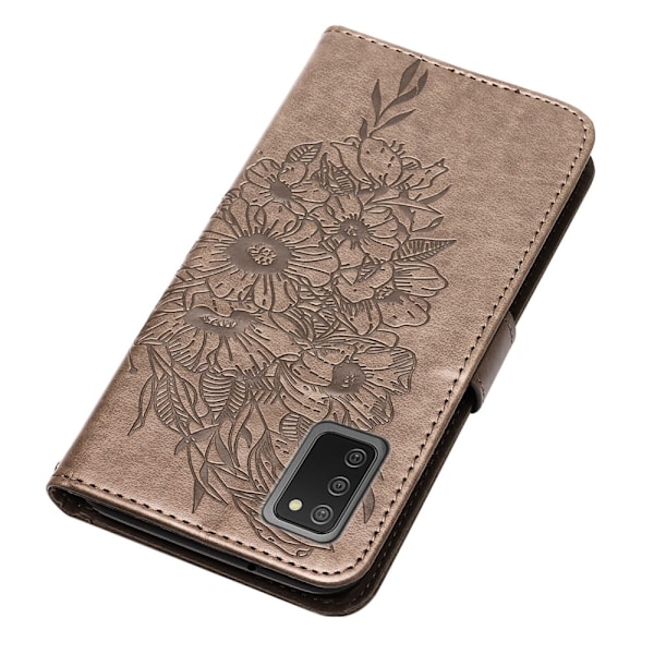 Samsung Galaxy A03s Fodral Tryckt Butterfly Grå