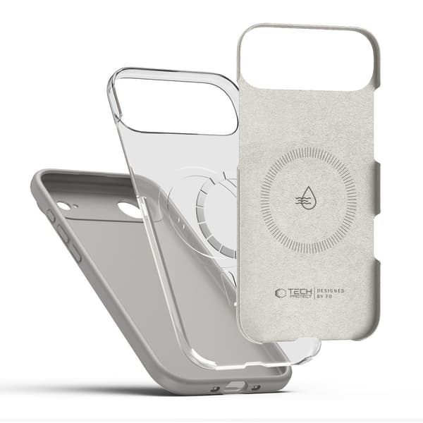 Tech-Protect iPhone Air Skal MagSafe Silicone Stone Grey