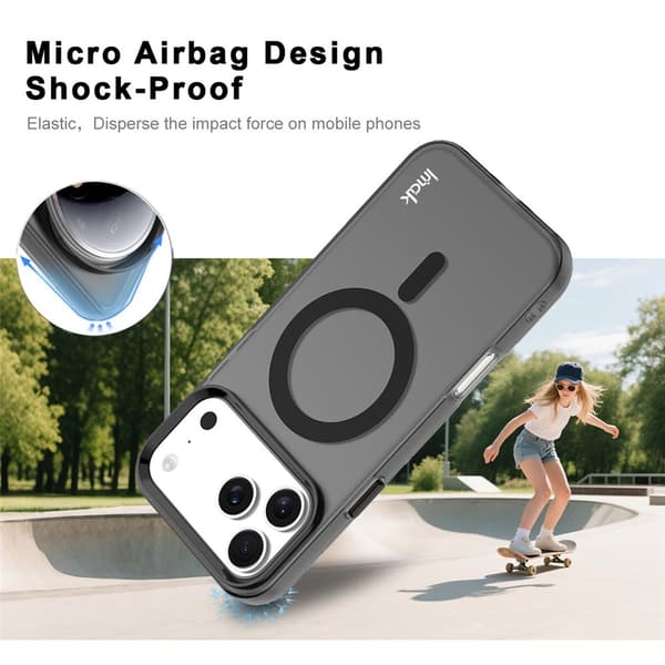 IMAK iPhone 17 Pro Max Skal MagSafe Anti Drop Svart
