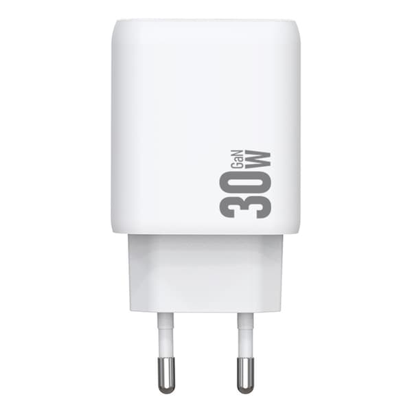 Amorus 30W GaN PD QC USB-C / USB-A Väggladdare Vit