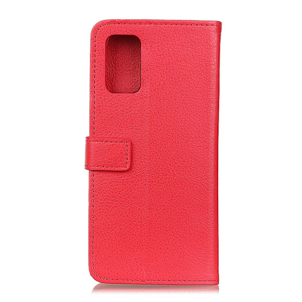 OnePlus 8T / 8T+ - Litchi Läder Fodral - Röd Red Röd