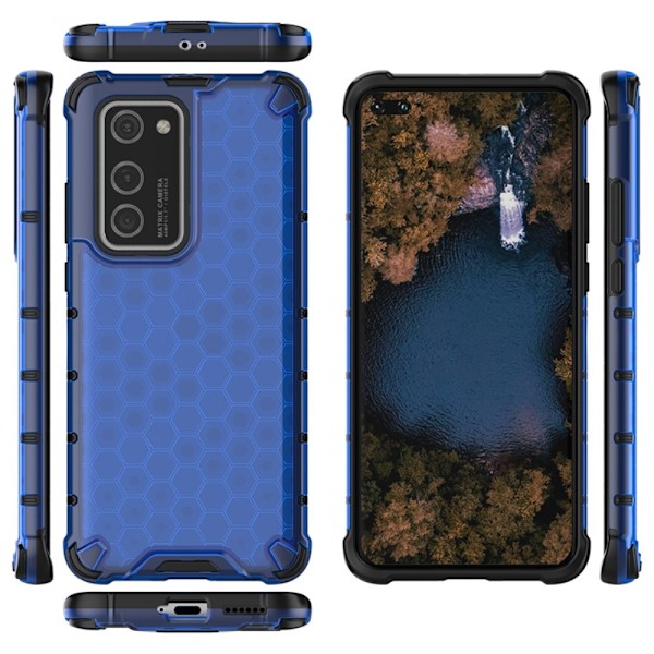 Huawei P40 Pro - Armor Honeycomb Textur - Blå Blue Blå