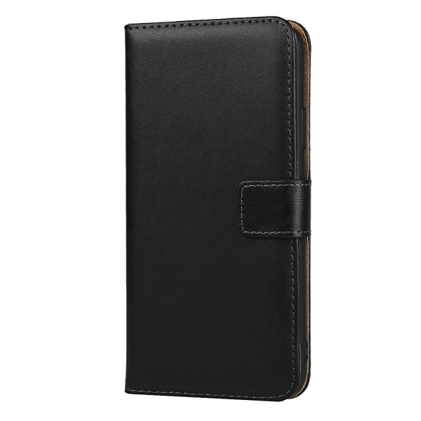 iPhone 11 - Plånboksfodral i äkta Läder - Svart Black Svart
