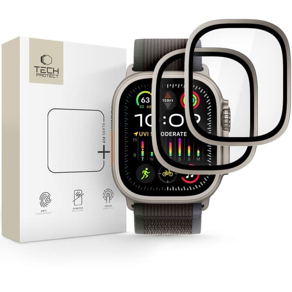 Tech-Protect Apple Watch 1 / 2 49 mm 2-PACK Skärmskydd Titanium