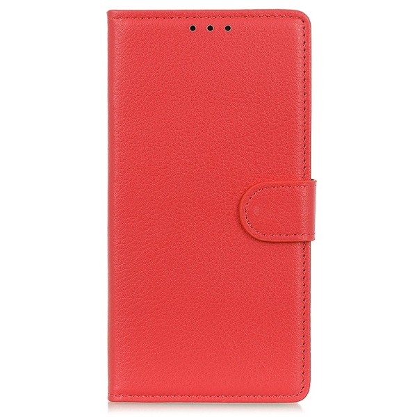 Google Pixel 8 Pro Fodral Litchi Läder Röd