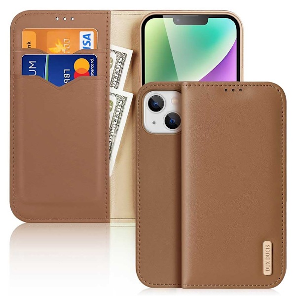 DUX DUCIS iPhone 15 Plus Fodral RFID Läder Brun