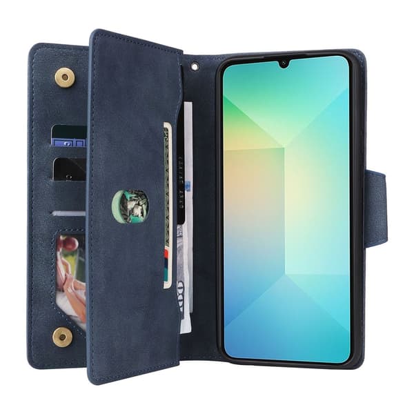 Samsung Galaxy A07 Fodral Multifunktionellt Läder Blå