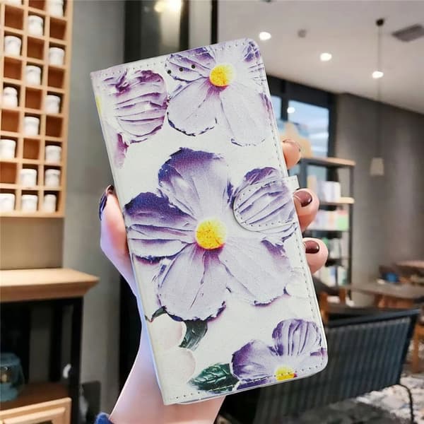 iPhone 17 Pro Max Fodral Med Tryck Lila Blommor