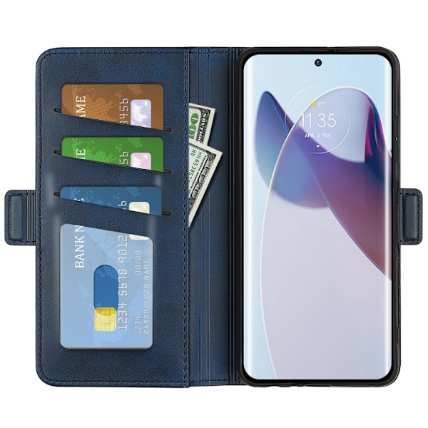 Motorola Edge 30 Ultra 5G Fodral Magnetisk Stängning Blå