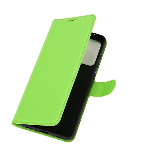 Samsung Galaxy A72 - Litchi Läder Fodral - Grön Green Grön