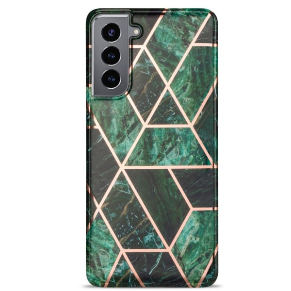 Samsung Galaxy S21 - Marmor TPU Skal - Grön Green Grön