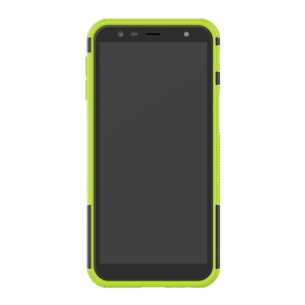Samsung Galaxy J6 Plus - Stöttåliga skalet med stöd - Grön Green Grön