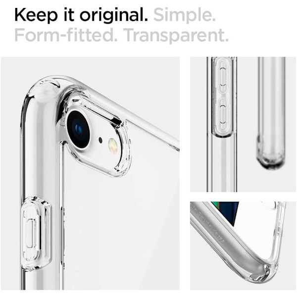 Spigen iPhone 7/8/SE Skal Ultra Hybrid Crystal Clear