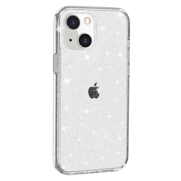 iPhone 15 Skal Hybrid Glitter Vit