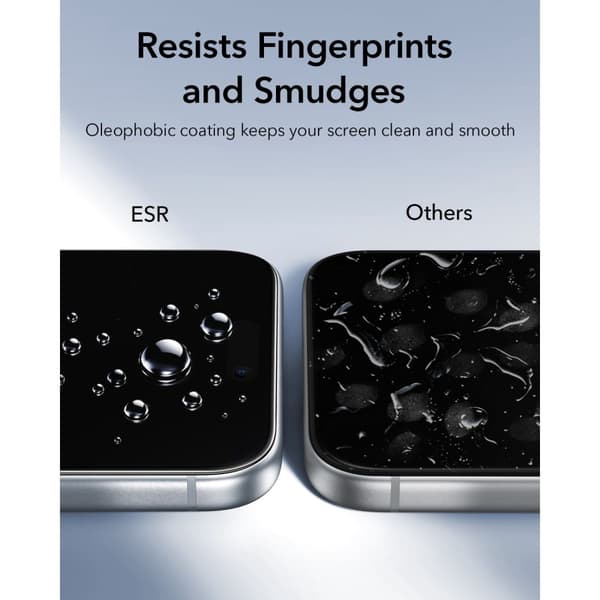 ESR iPhone 18 Pro/17 Pro 2-PACK Skärmskydd UltraFit Härdat Glas