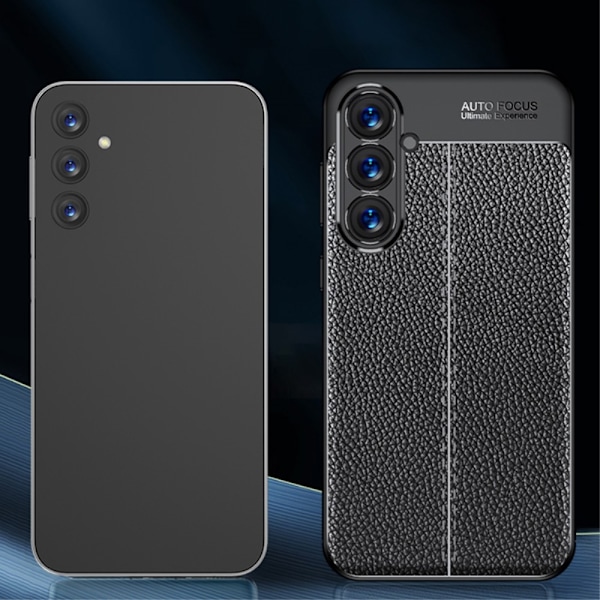 Samsung Galaxy S24 Plus Skal Litchi Textur Blå