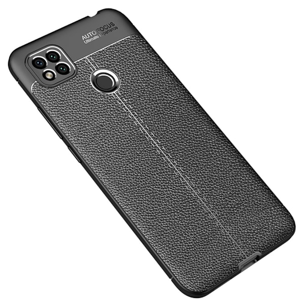 Xiaomi Redmi 9C Skal Litchi Textur Svart