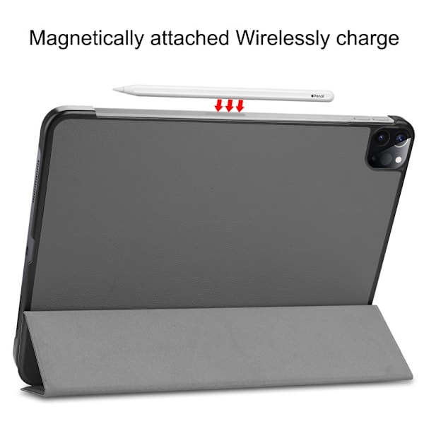 iPad Air 2025-2020 / Pro 11 Fodral Tri-Fold Grå Grey Grå