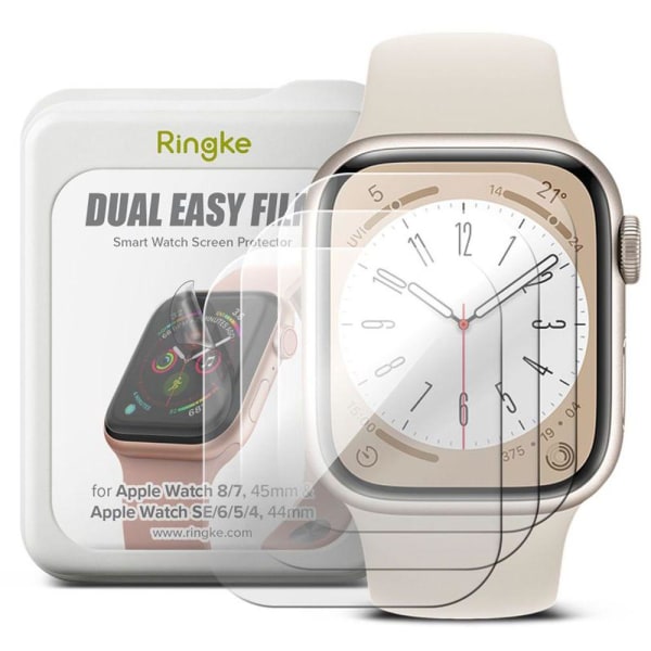 Ringke Apple Watch 44/45 mm 3-PACK Dual Easy Skärmskydd