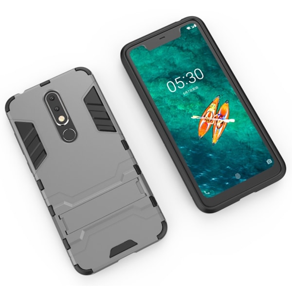 Nokia 5.1 Plus - Armour Skal - Grå Grey Grå